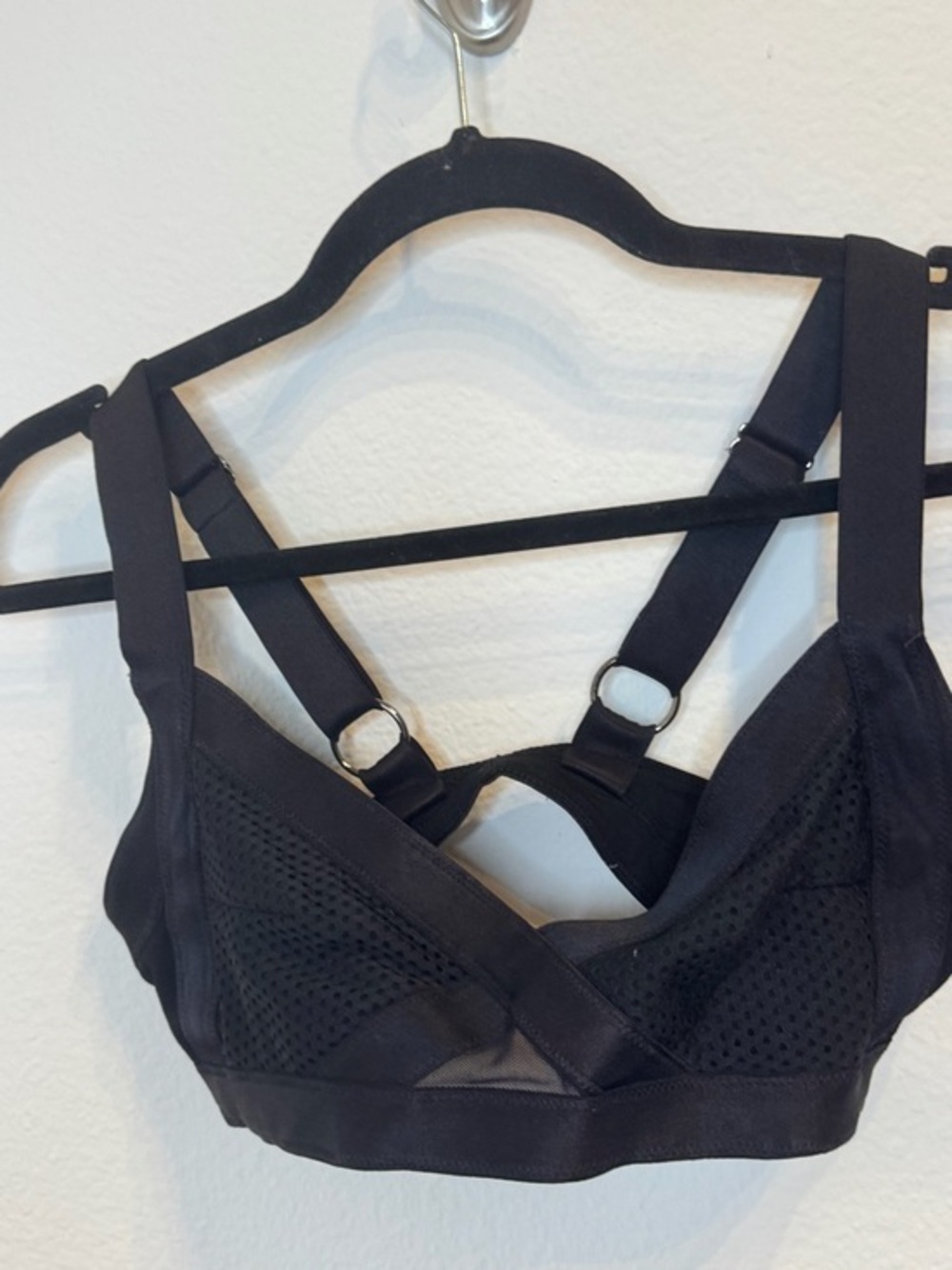 Lorna Jane Black Mesh Support Sports Bra